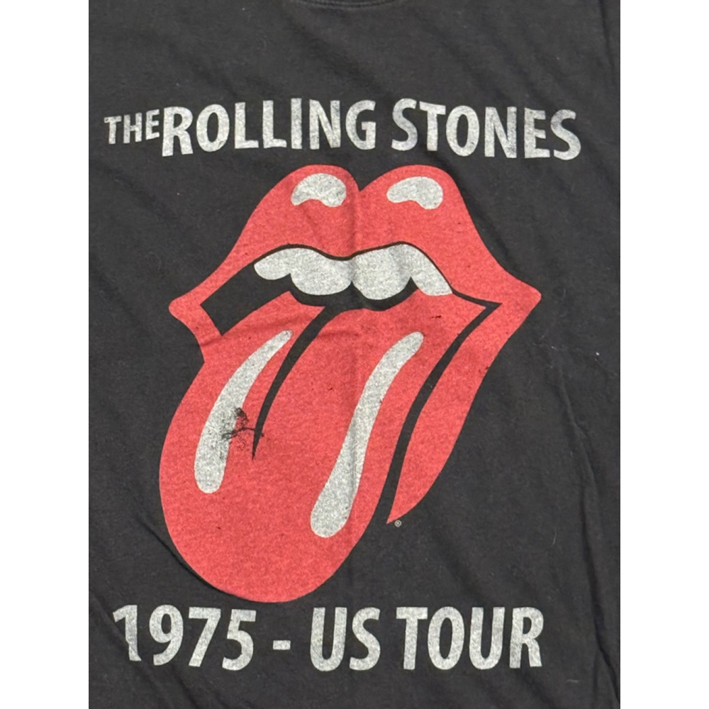 The Rolling Stones Women’s 1975-US Tour Graphic T-shirt Size XS Faded Black - Picture 7 of 8